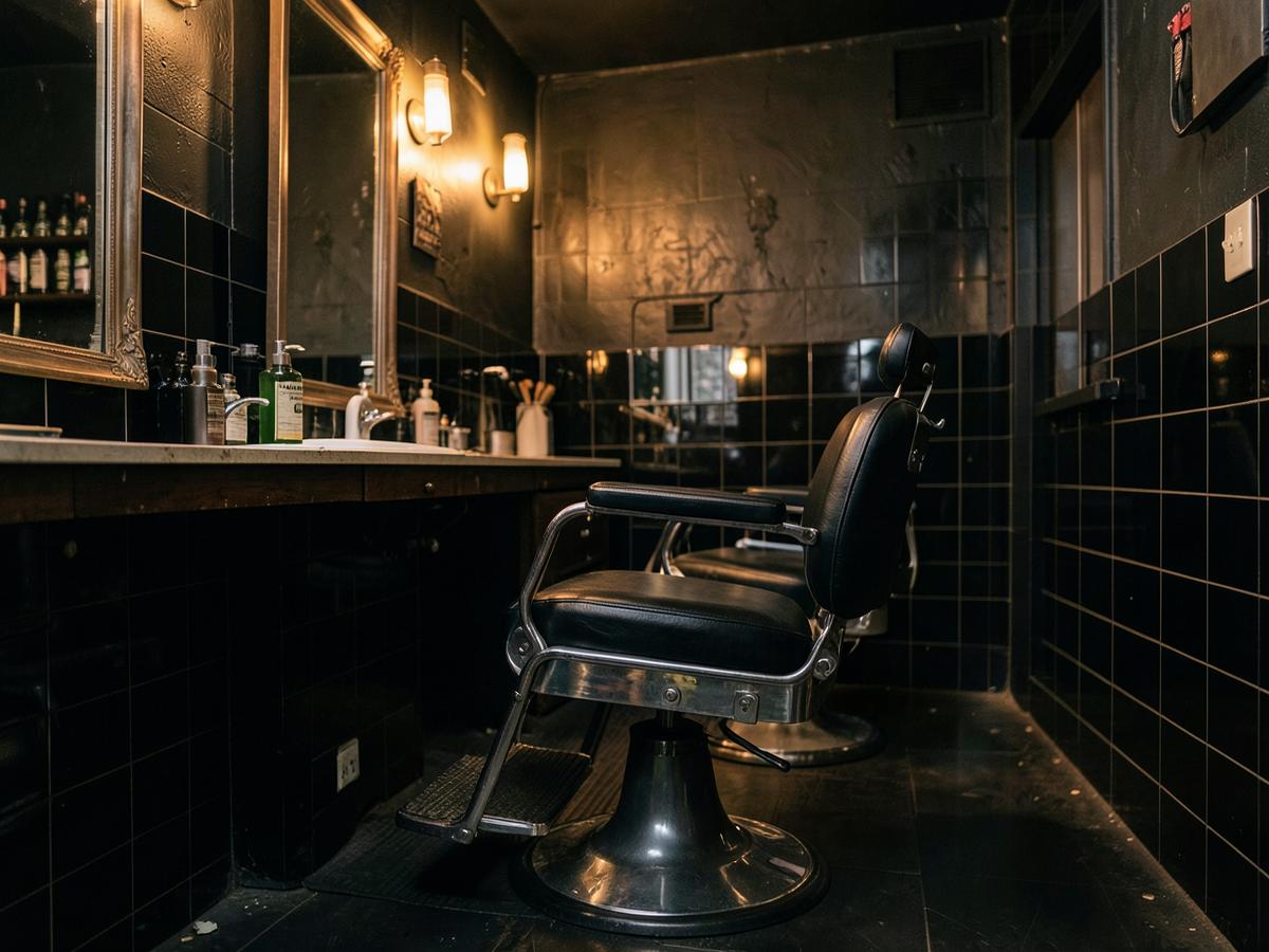 Inside the barbershop